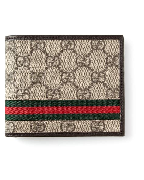 gucci mens beige monogram wallet